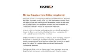 
                            6. Mit der Dropbox viele Bilder verschicken - Techbox