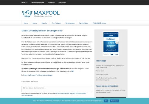 
                            7. Mit der Gewerbeplattform ist weniger mehr | maxpool Blog - News ...