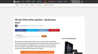 
                            5. Mit der PS4 online spielen – Kostet das was? – GIGA