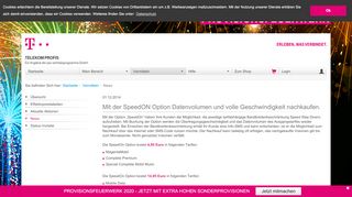 
                            10. Mit der SpeedON Option Datenvolumen und volle Geschwindigkeit ...