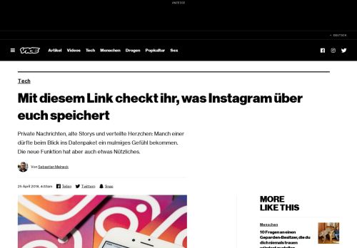 
                            12. Mit diesem Link checkt ihr, was Instagram über euch speichert ...