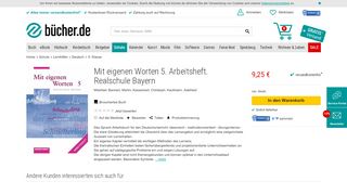 
                            4. Mit eigenen Worten 5. Arbeitsheft. Realschule Bayern - Schulbücher ...