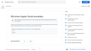 
                            3. Mit einem Apple-Gerät anmelden - Google-Konto-Hilfe