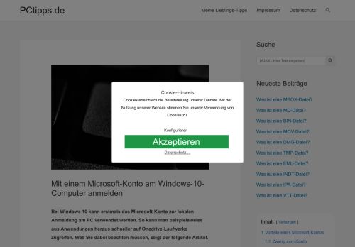 
                            5. Mit einem Microsoft-Konto am Windows-10-Computer anmelden