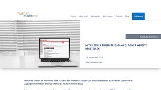 
                            2. Mit FileZilla einen FTP zu deiner Website herstellen - Mueller macht Web