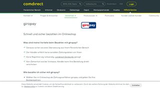 
                            9. Mit giropay sicher & schnell im Onlineshop bezahlen | comdirect.de