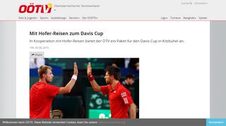 
                            10. Mit Hofer-Reisen zum Davis Cup: OOETV - Oberösterreichischer ...