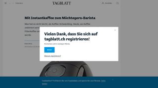 
                            3. Mit Instantkaffee zum Möchtegern-Barista | St.Galler Tagblatt