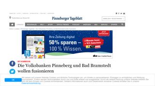 
                            11. Mit Kommentar: Die Volksbanken Pinneberg und Bad Bramstedt ... - Shz