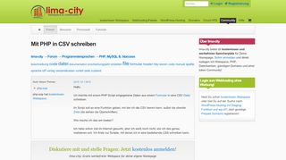 
                            13. Mit PHP in CSV schreiben - Lima-City