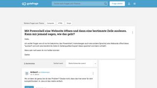 
                            10. Mit Powershell eine Webseite öffnen und dann eine bestimmte Zeile ...