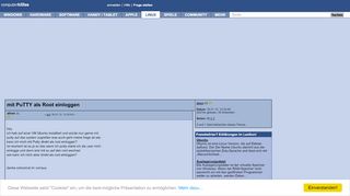 
                            13. mit PuTTY als Root einloggen (elron) - Computerhilfen.de