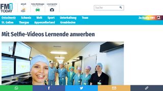 
                            7. Mit Selfie-Videos Lernende anwerben - FM1Today