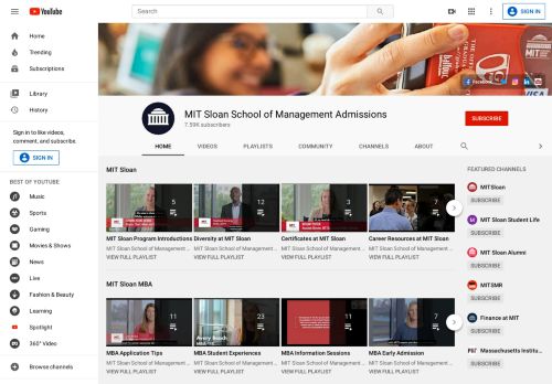
                            8. MIT Sloan School of Management Admissions - YouTube