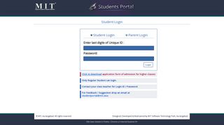 
                            5. MIT Students Portal