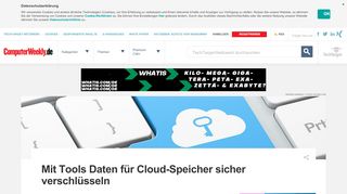 
                            9. Mit Tools Daten für Cloud-Speicher sicher ... - SearchSecurity.de