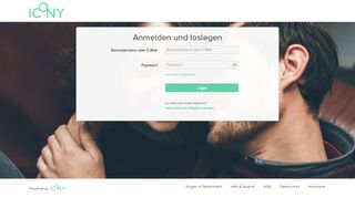 
                            1. Mit Username und Passwort einloggen um bei ICONY wieder dabei ...