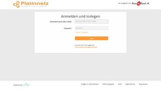 
                            1. Mit Username und Passwort einloggen um bei platinnetz.de wieder ...