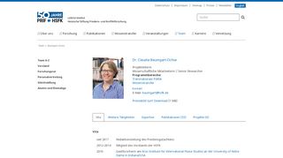 
                            13. Mitarbeiter - Dr. Claudia Baumgart-Ochse | HSFK