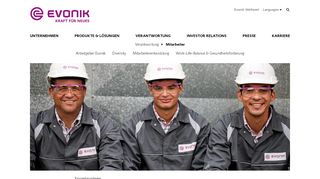 
                            7. Mitarbeiter - Evonik Industries
