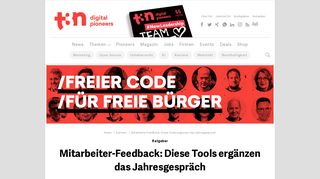 
                            9. Mitarbeiter-Feedback: Diese Tools ergänzen das Jahresgespräch | t3n ...