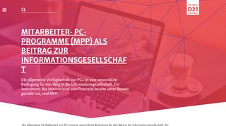 
                            6. Mitarbeiter- PC- Programme (MPP) als Beitrag zur ... - Initiative D21