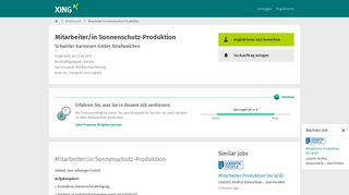 
                            10. Mitarbeiter/in Sonnenschutz-Produktion in Straßwalchen | XING Jobs