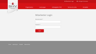 
                            8. Mitarbeiter/innen Login - SHV Rohrbach