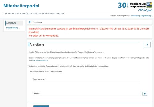 
                            7. Mitarbeiterportal Landesamt für Finanzen Mecklenburg-Vorpommern ...