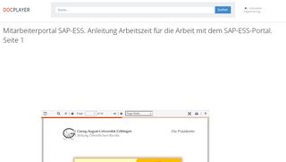 
                            11. Mitarbeiterportal SAP-ESS. Anleitung Arbeitszeit für die Arbeit mit dem ...