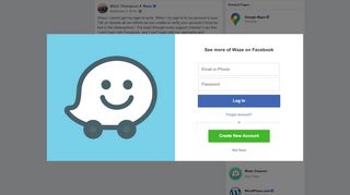 
                            7. Mitch Thompson - Waze I cannot get my login to work ... - Facebook