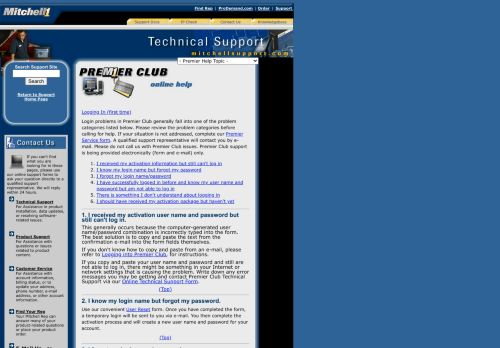 
                            4. Mitchell 1 Premier Club Online Documentation - Login Help