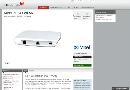 
                            6. Mitel RFP 43 WLAN - Studerus AG