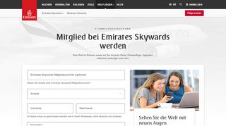 
                            9. Mitglied bei Emirates Skywards werden | Emirates Deutschland