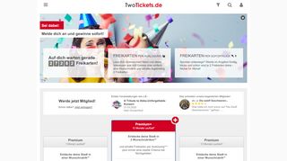 
                            12. Mitglied werden bei TwoTickets.de | TwoTickets.de