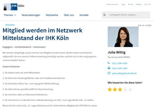 
                            4. Mitglied werden im Netzwerk Mittelstand der IHK Köln