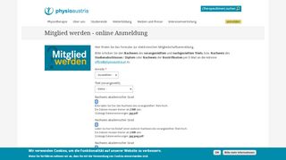 
                            4. Mitglied werden - online Anmeldung | physioaustria.at