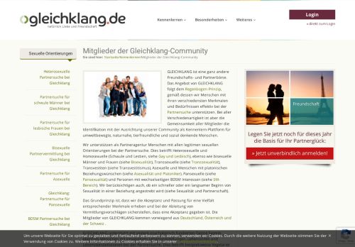 
                            5. Mitglieder der Gleichklang-Community | Partnersuche auf gleichklang.de