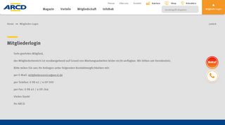 
                            6. Mitglieder-Login - ARCD