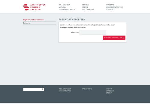 
                            1. Mitglieder-Login - Architektenkammer Sachsen