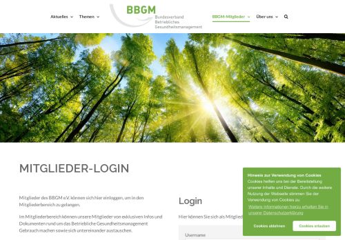 
                            12. Mitglieder-Login - BBGM - Bundesverband Betriebliches ...