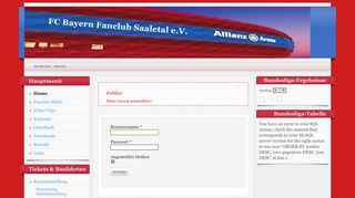 
                            6. Mitglieder Login - Fanclub Saaletal