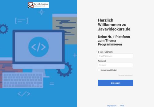 
                            1. Mitglieder-Login - Java-Videokurs