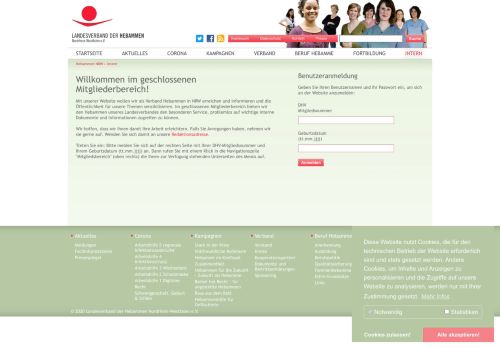 
                            10. Mitgliederbereich - Login - Landesverband der Hebammen Nordrhein ...