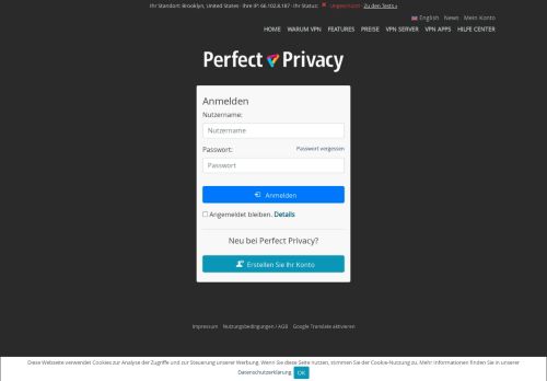 
                            1. Mitgliederbereich | Perfect Privacy