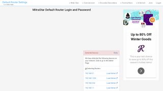 
                            4. MitraStar Default Router Login and Password - Clean CSS