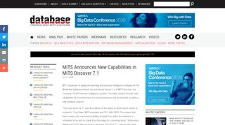 
                            13. MITS Announces New Capabilities in MITS Discover 7.1 - Database ...