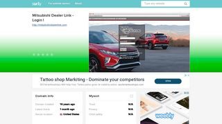 
                            6. mitsubishidealerlink.com - Mitsubishi Dealer Link - Login... - Mitsubishi ...