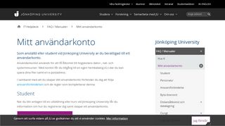 
                            6. Mitt användarkonto - Jönköping University