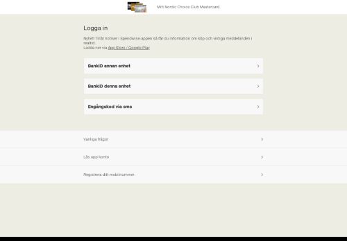 
                            1. Mitt Nordic Choice Club Mastercard - SEB
